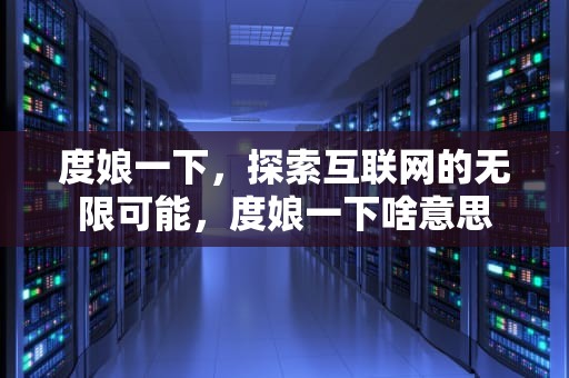 度娘一下，探索互联网的无限可能，度娘一下啥意思