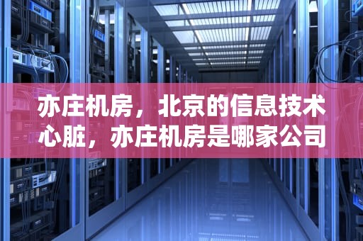 亦庄机房，北京的信息技术心脏，亦庄机房是哪家公司的