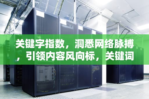 关键字指数，洞悉网络脉搏，引领内容风向标，关键词的指数是什么意思