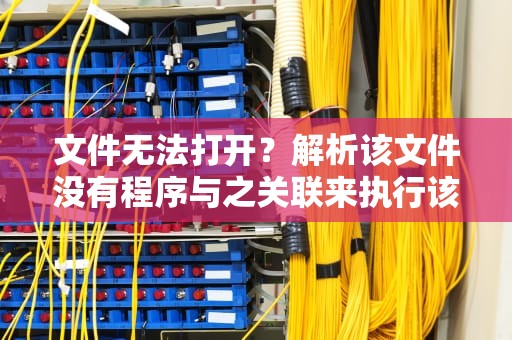 文件无法打开？解析该文件没有程序与之关联来执行该操作的错误信息，该文件没有程序与之关联来执行该操作怎么办
