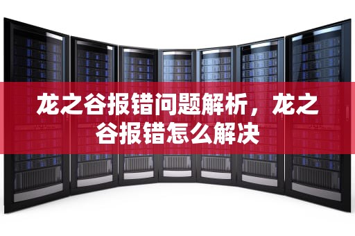龙之谷报错问题解析，龙之谷报错怎么解决