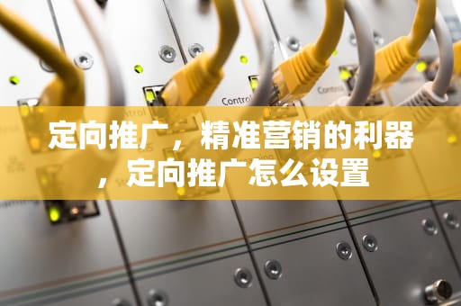 定向推广，精准营销的利器，定向推广怎么设置