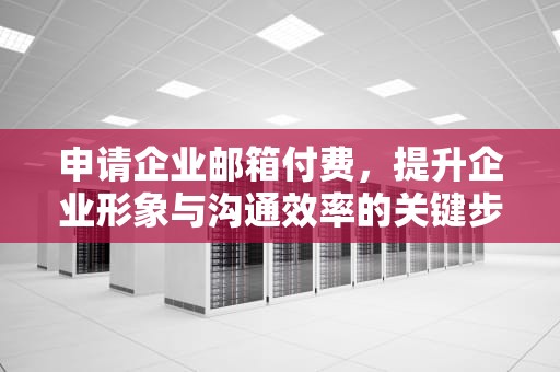申请企业邮箱付费，提升企业形象与沟通效率的关键步骤，申请企业邮箱付费流程