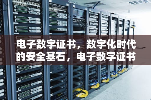 电子数字证书，数字化时代的安全基石，电子数字证书有什么用