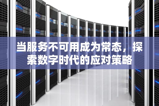 当服务不可用成为常态，探索数字时代的应对策略