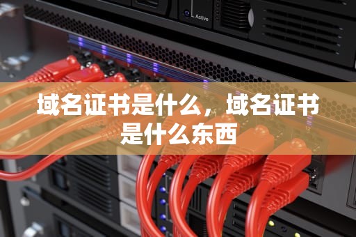 域名证书是什么，域名证书是什么东西