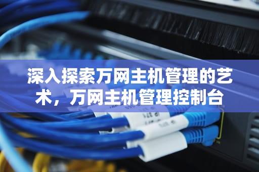 深入探索万网主机管理的艺术，万网主机管理控制台