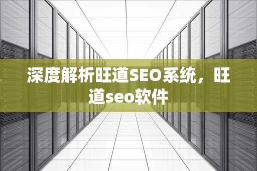 深度解析旺道SEO系统，旺道seo软件