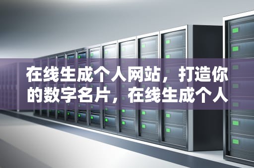在线生成个人网站，打造你的数字名片，在线生成个人网站的软件