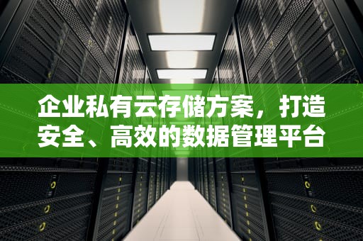企业私有云存储方案，打造安全、高效的数据管理平台，企业私有云存储方案怎么写