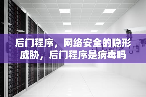 后门程序，网络安全的隐形威胁，后门程序是病毒吗