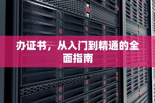 办证书，从入门到精通的全面指南