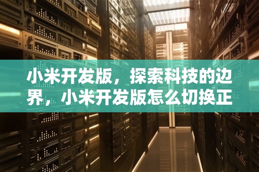 小米开发版，探索科技的边界，小米开发版怎么切换正式版