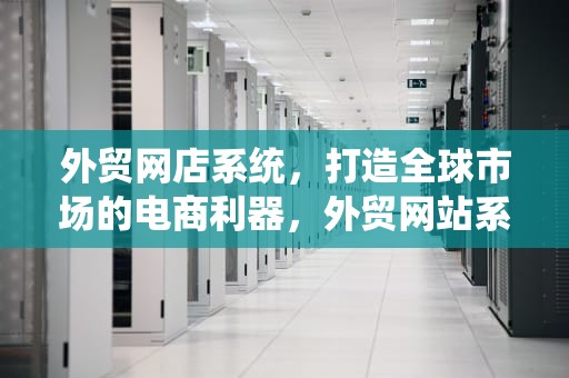 外贸网店系统，打造全球市场的电商利器，外贸网站系统