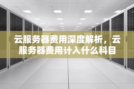 云服务器费用深度解析，云服务器费用计入什么科目