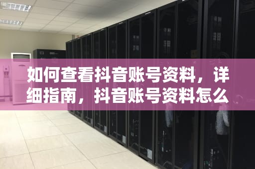 如何查看抖音账号资料，详细指南，抖音账号资料怎么看不到