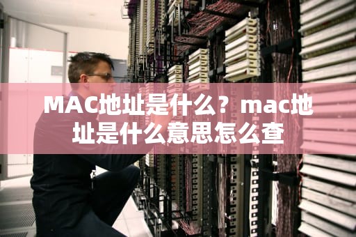MAC地址是什么？mac地址是什么意思怎么查