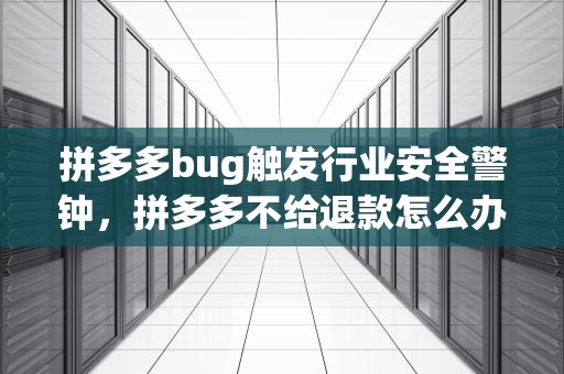 拼多多bug触发行业安全警钟，拼多多不给退款怎么办如何强制退款