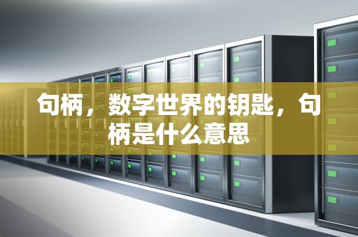 句柄，数字世界的钥匙，句柄是什么意思