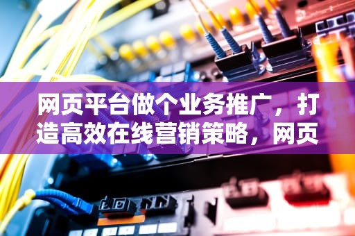 网页平台做个业务推广，打造高效在线营销策略，网页平台做个业务推广怎么做