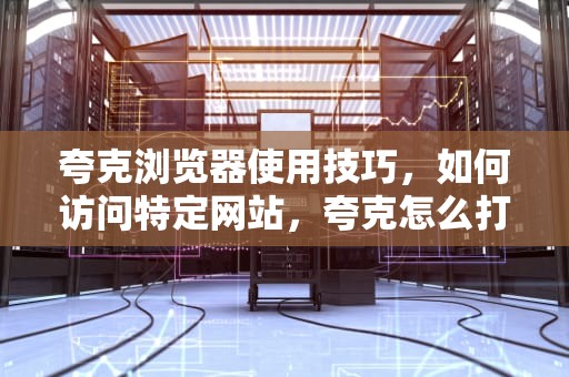 夸克浏览器使用技巧，如何访问特定网站，夸克怎么打开隐藏大家都懂的网站教程