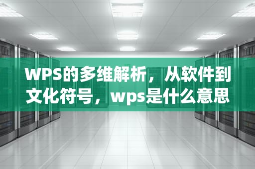 WPS的多维解析，从软件到文化符号，wps是什么意思路由器上的wps怎么用