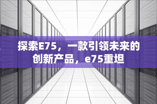 探索E75，一款引领未来的创新产品，e75重坦
