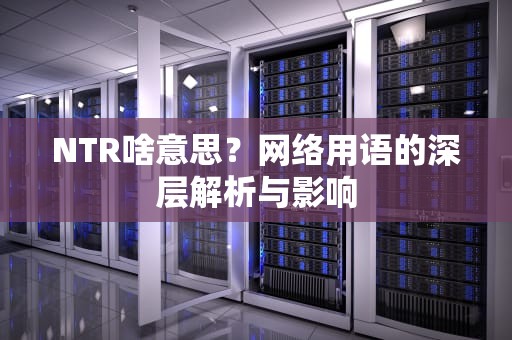 NTR啥意思？网络用语的深层解析与影响