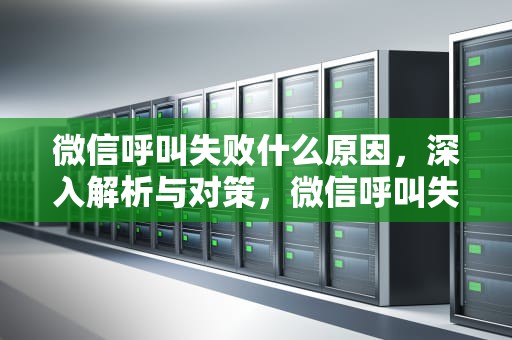 微信呼叫失败什么原因，深入解析与对策，微信呼叫失败什么原因苹果手机