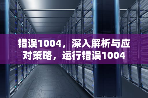 错误1004，深入解析与应对策略，运行错误1004