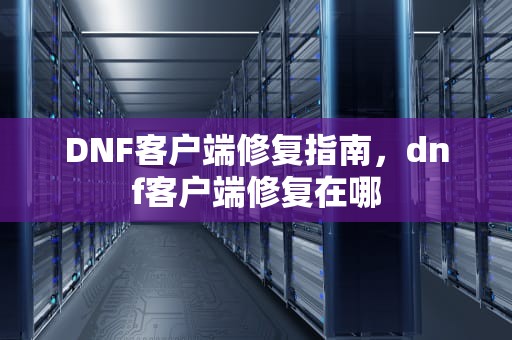 DNF客户端修复指南，dnf客户端修复在哪
