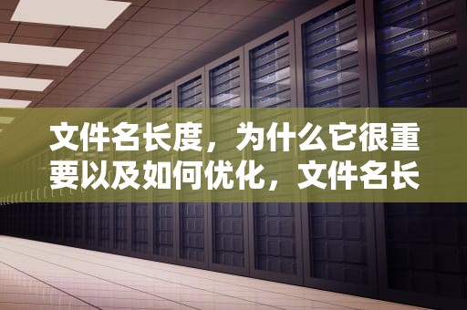 文件名长度，为什么它很重要以及如何优化，文件名长度最多可达多少个字符