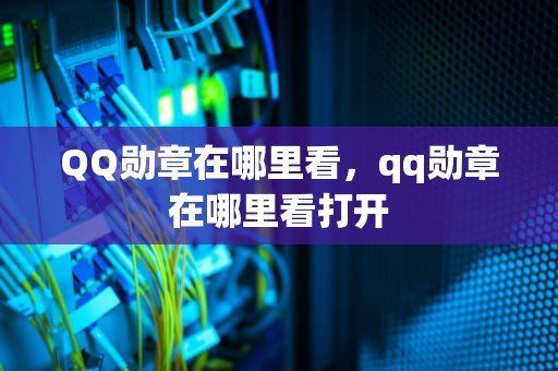 QQ勋章在哪里看，qq勋章在哪里看打开