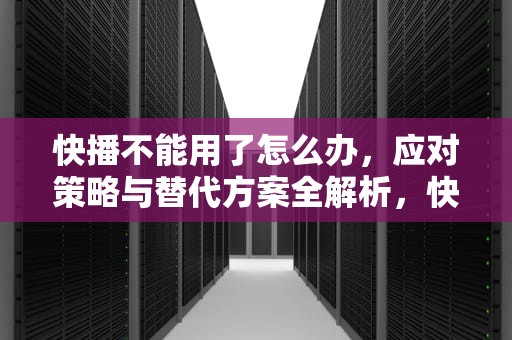 快播不能用了怎么办，应对策略与替代方案全解析，快播没了怎么办