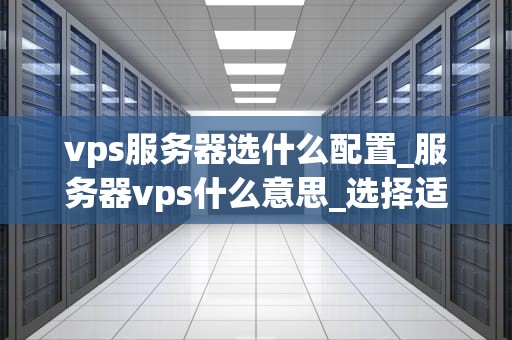 vps服务器选什么配置_服务器vps什么意思_选择适合的VPS服务器配置
