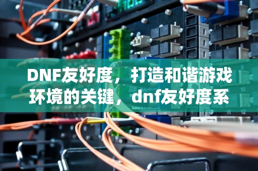 DNF友好度，打造和谐游戏环境的关键，dnf友好度系统