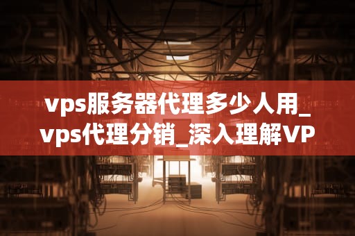 vps服务器代理多少人用_vps代理分销_深入理解VPS服务器代理的使用人数