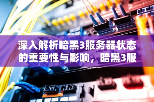 深入解析暗黑3服务器状态的重要性与影响，暗黑3服务器状态异常
