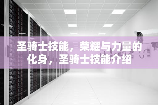 圣骑士技能，荣耀与力量的化身，圣骑士技能介绍