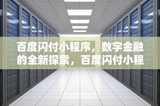 百度闪付小程序，数字金融的全新探索，百度闪付小程序首页