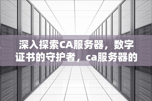 深入探索CA服务器，数字证书的守护者，ca服务器的作用