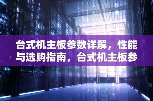 台式机主板参数详解，性能与选购指南，台式机主板参数怎么看