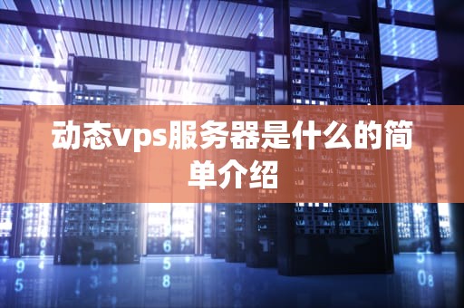 动态vps服务器是什么的简单介绍