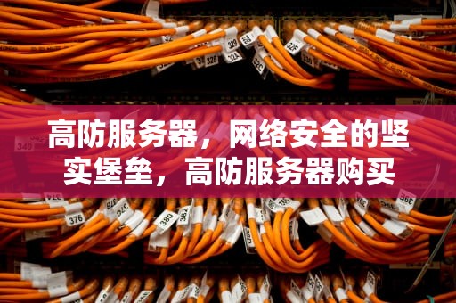 高防服务器，网络安全的坚实堡垒，高防服务器购买
