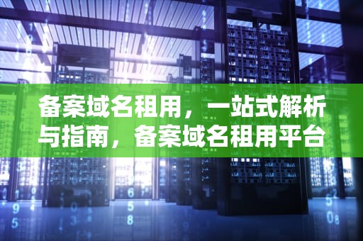 备案域名租用，一站式解析与指南，备案域名租用平台