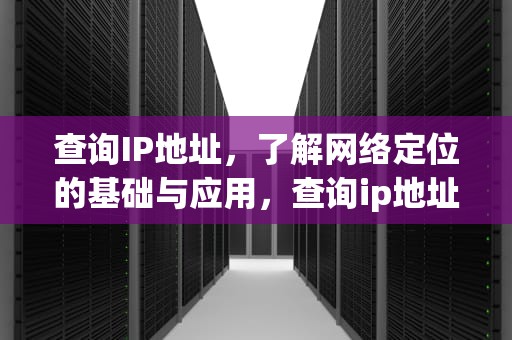 查询IP地址，了解网络定位的基础与应用，查询ip地址的cmd命令