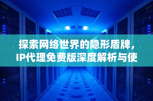 探索网络世界的隐形盾牌，IP代理免费版深度解析与使用指南，ip代理免费版好用吗