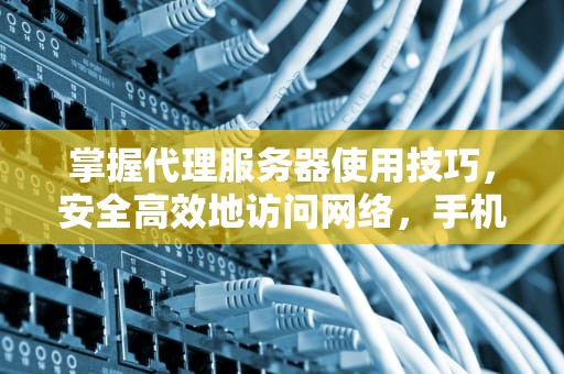 掌握代理服务器使用技巧，安全高效地访问网络，手机如何使用代理服务器