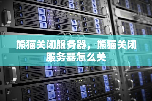 熊猫关闭服务器，熊猫关闭服务器怎么关