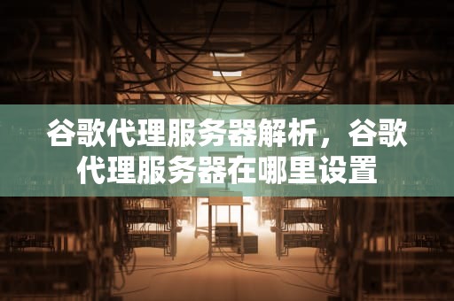 谷歌代理服务器解析，谷歌代理服务器在哪里设置
